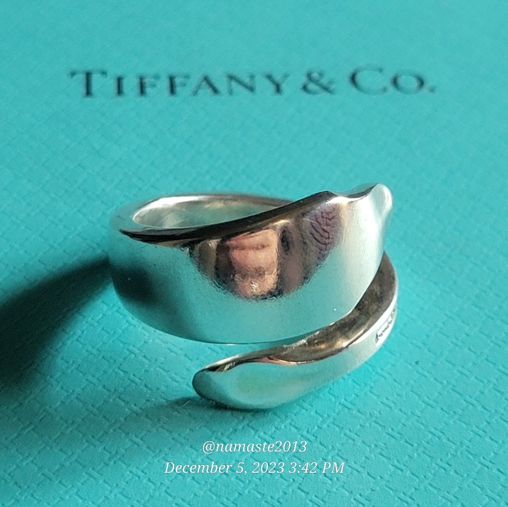 1912 Tiffany & Company Clinton Spoon Ring in Sterling Silver Luxury #56 - Picture 4 of 17